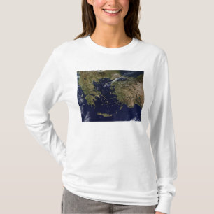 Satellite view of Greece and Turkey T-Shirt