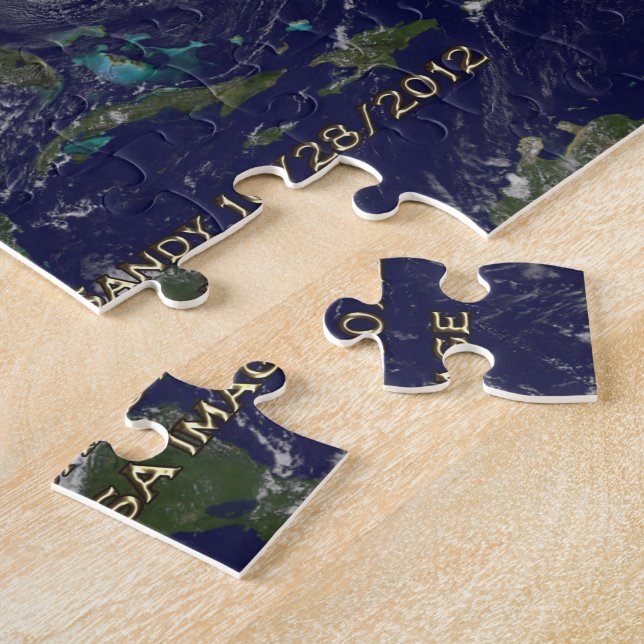 Satellite View of Hurricane Sandy Jigsaw Puzzle (Side)