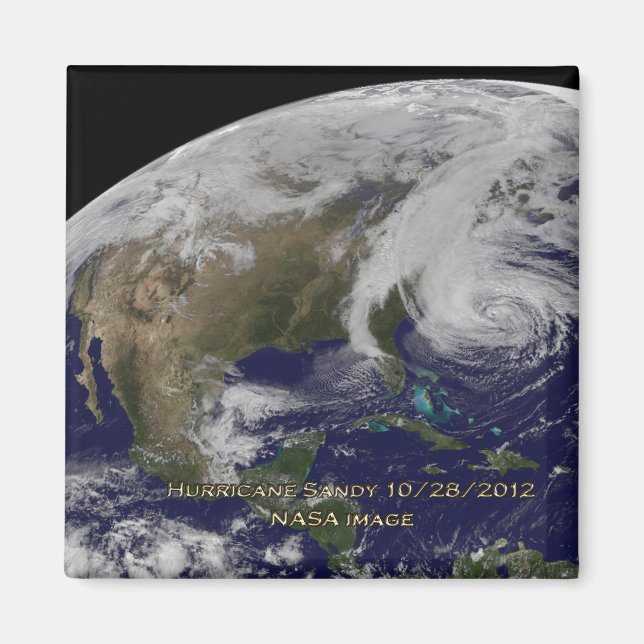 Satellite View of Hurricane Sandy Magnet (Front)