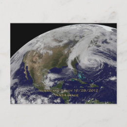 Satellite View of Hurricane Sandy Postcard