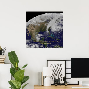 Satellite View of Hurricane Sandy Poster