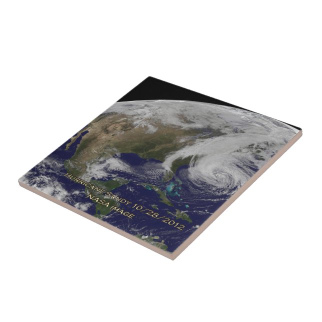 Satellite View of Hurricane Sandy Tile (Side)