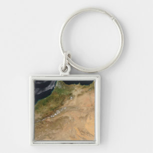 Satellite view of Morocco Key Ring