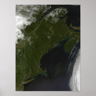 Satellite view of New England Poster