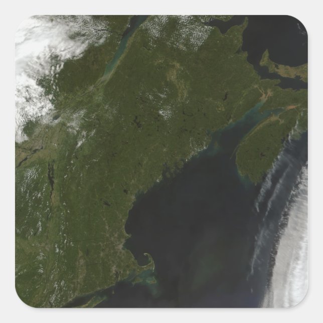 Satellite view of New England Square Sticker (Front)