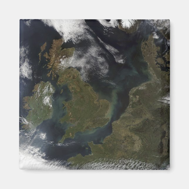 Satellite view of Northern Europe Magnet (Front)