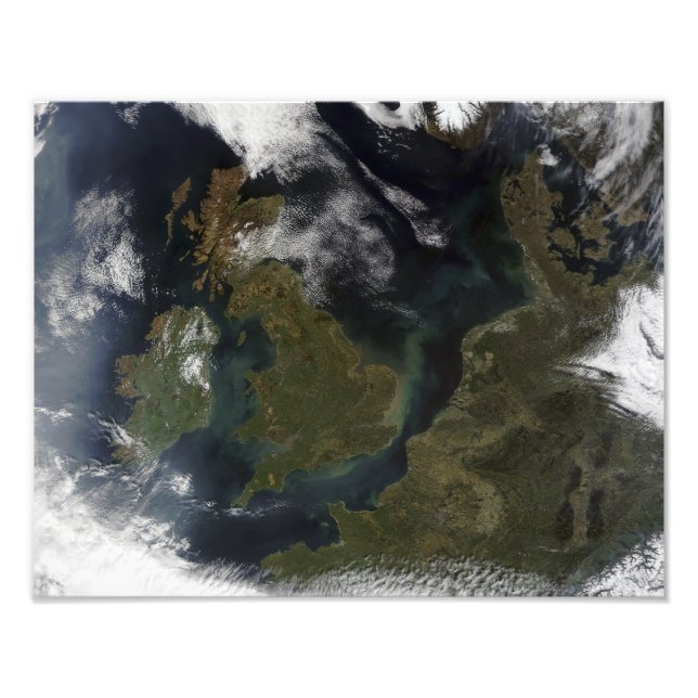 Satellite view of Northern Europe Photo Print (Front)