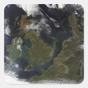 Satellite view of Northern Europe Square Sticker