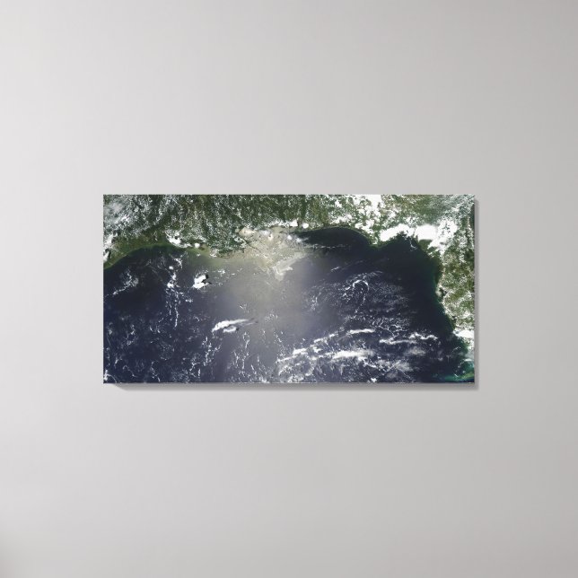 Satellite view of oil leaking canvas print (Front)