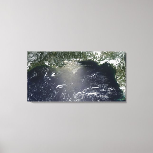 Satellite view of oil leaking canvas print (Front)