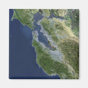 Satellite view of San Francisco, California Magnet