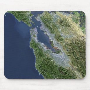 Satellite view of San Francisco, California Mouse Mat