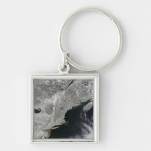 Satellite view of snow key ring