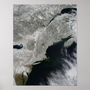 Satellite view of snow poster