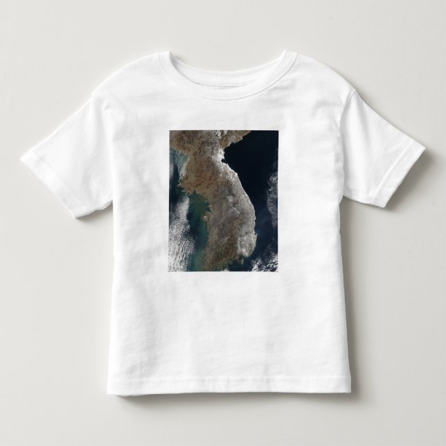 Satellite view of snowfall toddler T-Shirt (Front)