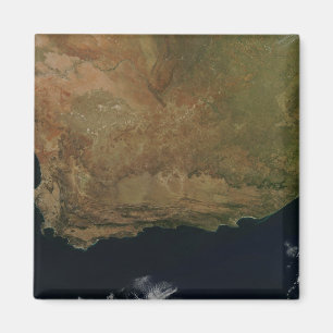 Satellite view of South Africa Magnet