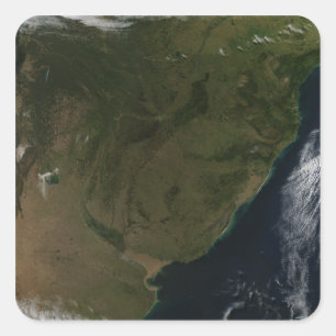Satellite view of South America Square Sticker