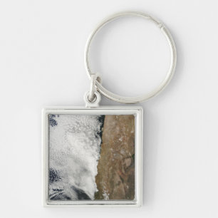 Satellite view of the Andes Mountains Key Ring