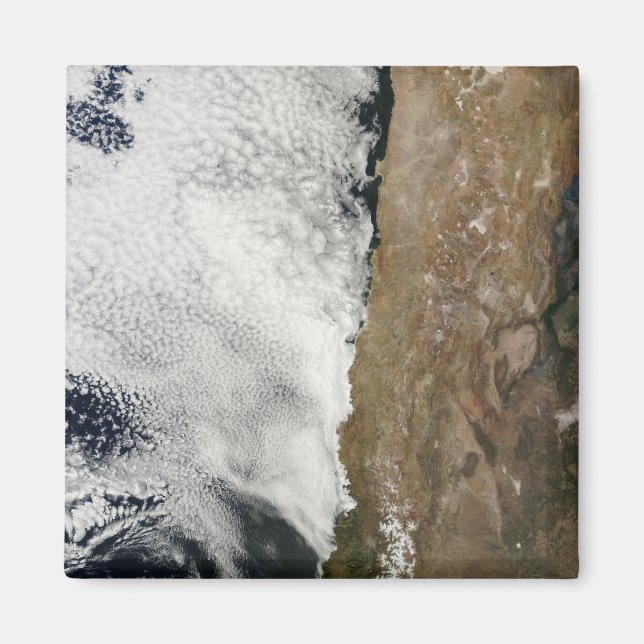 Satellite view of the Andes Mountains Magnet (Front)