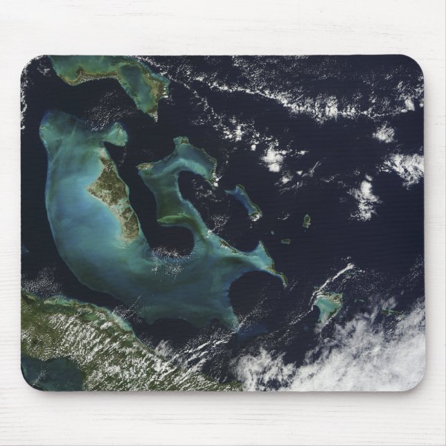 Satellite view of the Bahama Islands Mouse Mat (Front)