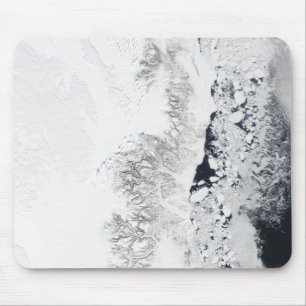 Satellite view of the eastern coast of Greenlan Mouse Mat