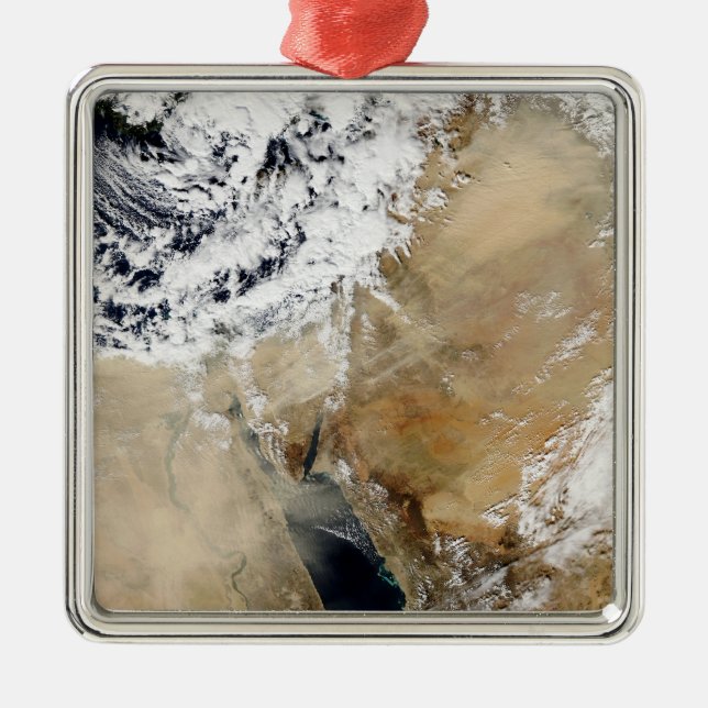 Satellite view of the Eastern Mediterranean Metal Tree Decoration (Front)