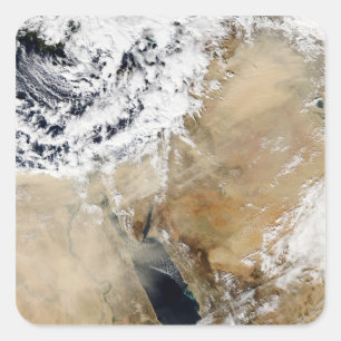 Satellite view of the Eastern Mediterranean Square Sticker