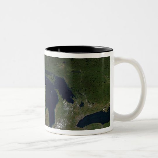 Satellite view of The Great Lakes Two-Tone Coffee Mug