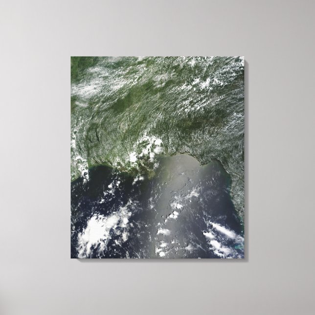 Satellite view of the Gulf of Mexico 2 Canvas Print (Front)