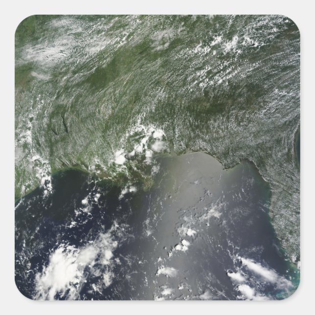 Satellite view of the Gulf of Mexico 2 Square Sticker (Front)