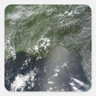 Satellite view of the Gulf of Mexico 2 Square Sticker