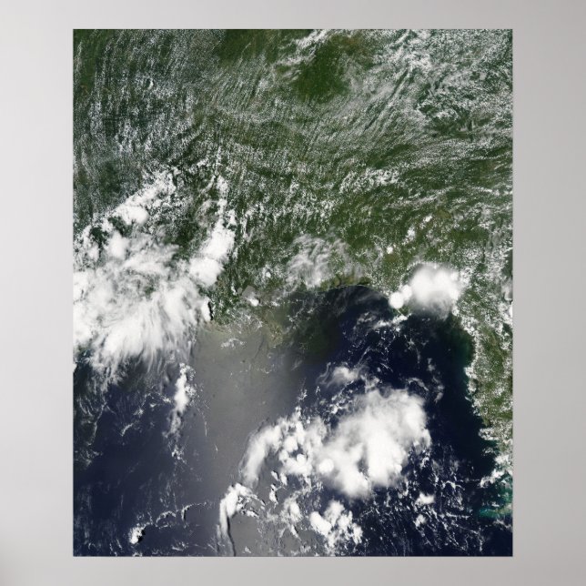 Satellite view of the Gulf of Mexico Poster (Front)