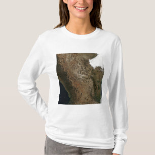 Satellite view of the landscape of central Mexi T-Shirt