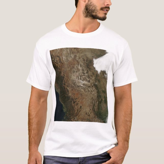 Satellite view of the landscape of central Mexi T-Shirt (Front)