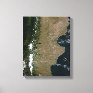 Satellite view of the Patagonia region Canvas Print