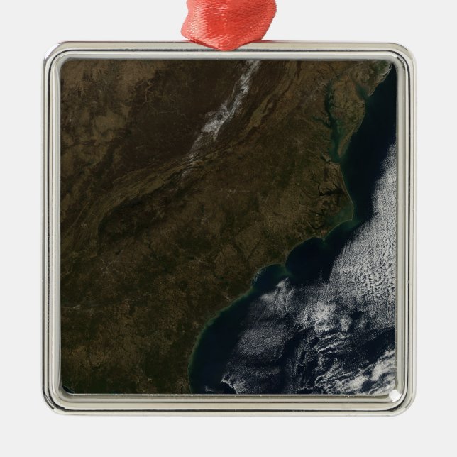 Satellite view of the Southeastern United State Metal Tree Decoration (Front)