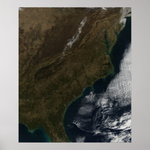 Satellite view of the Southeastern United State Poster