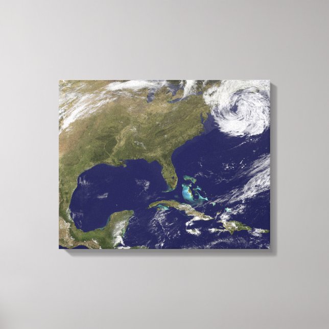 Satellite view of the United States East Coast Canvas Print (Front)