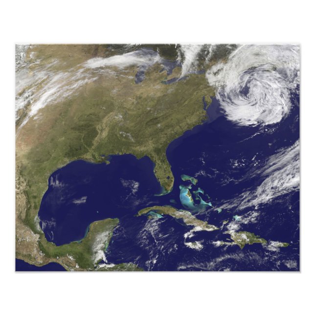 Satellite view of the United States East Coast Photo Print (Front)