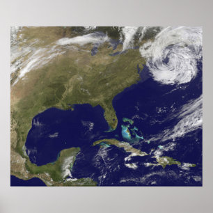 Satellite view of the United States East Coast Poster