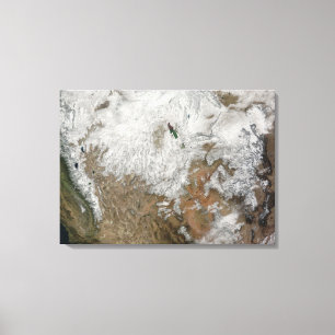 Satellite view of the western United States Canvas Print