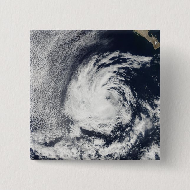 Satellite view of Tropical Depression Blas 15 Cm Square Badge (Front)
