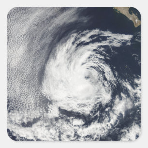 Satellite view of Tropical Depression Blas Square Sticker