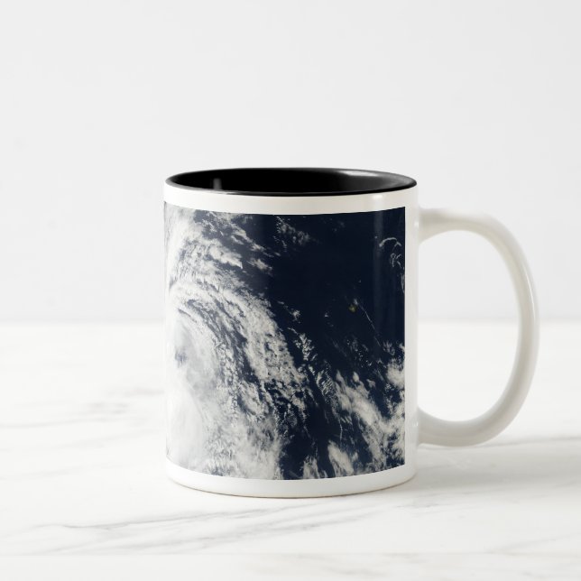 Satellite view of Tropical Depression Blas Two-Tone Coffee Mug (Right)