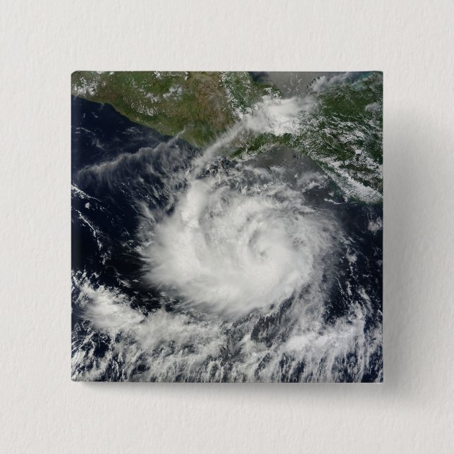 Satellite view of Tropical Storm Darby 15 Cm Square Badge (Front)