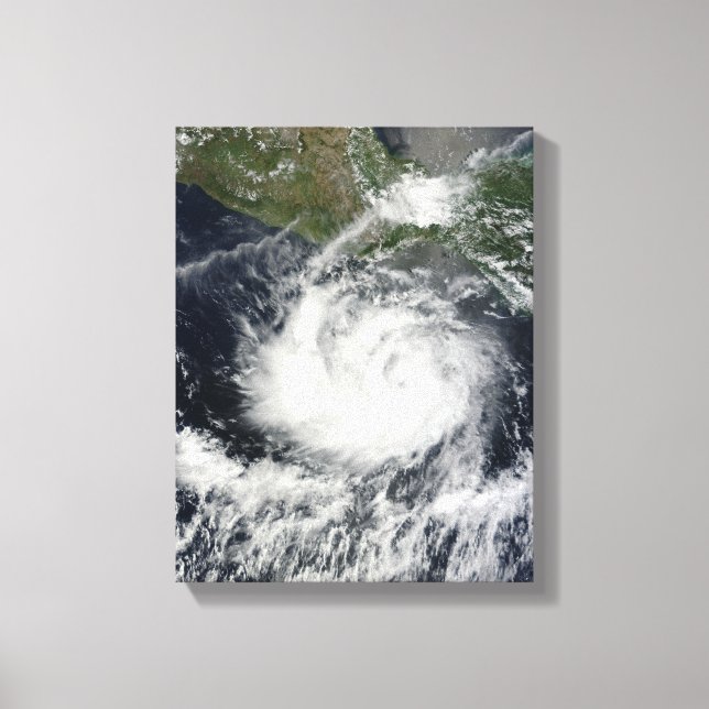 Satellite view of Tropical Storm Darby Canvas Print (Front)