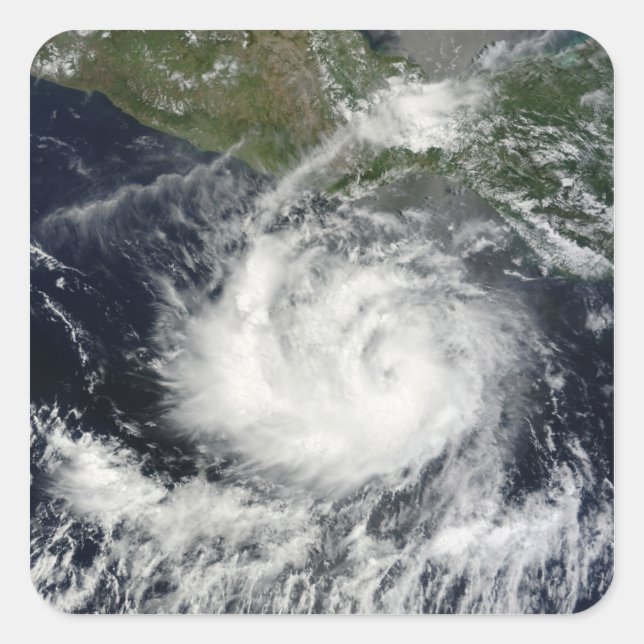 Satellite view of Tropical Storm Darby Square Sticker (Front)