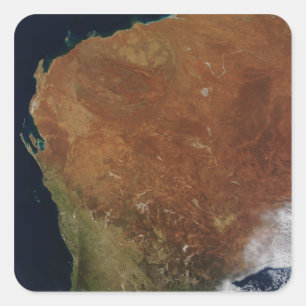 Satellite view of Western Australia Square Sticker