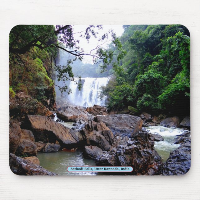 Sathodi Falls, Uttar Kannada, India Mouse Mat (Front)