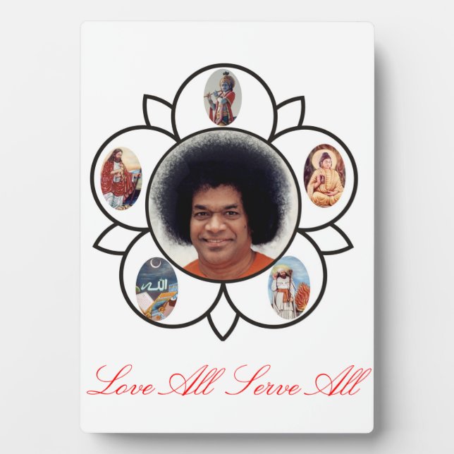 Sathya Sai Baba on Photo Plaques with Easel (Front)